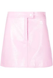 Courrèges Vinyle Reedition logo-appliqué skirt - Rosa