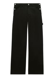 Courrèges Sailor wide-leg cotton trousers - Nero
