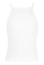 Courrèges Bumpy Contrast mesh tank top - Bianco