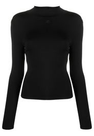 Courrèges mock-neck long-sleeve top - Nero