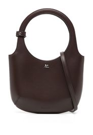 Courrèges Holy leather tote bag - Marrone