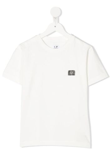 C.P. Company Kids logo-patch cotton T-shirt - Bianco