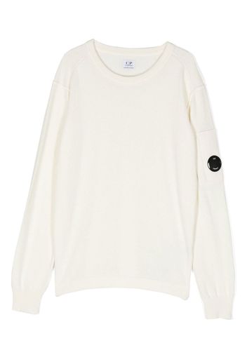 C.P. Company Kids Lens-patch sweatshirt - Bianco