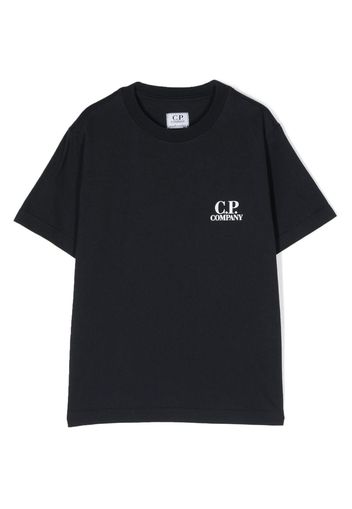 C.P. Company Kids logo-print cotton T-shirt - Blu