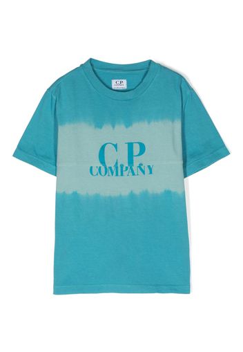 C.P. Company Kids logo-print cotton T-shirt - Blu