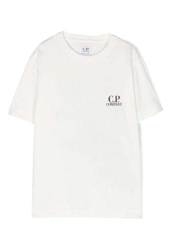 C.P. Company Kids logo-print cotton T-shirt - Bianco