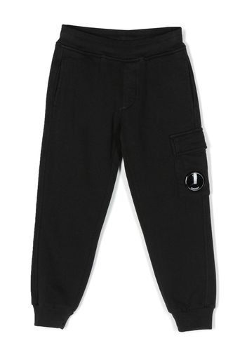 C.P. Company Kids Lens-detail cotton track pants - Nero