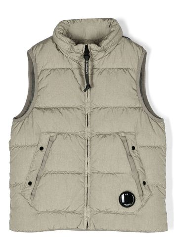 C.P. Company Kids lens-detail padded gilet - Verde