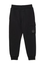 C.P. Company Kids Lens-detail cotton track pants - Nero