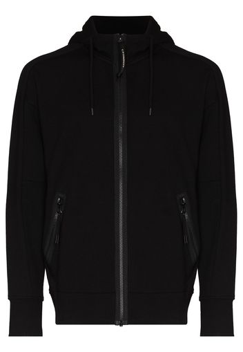 C.P. Company goggle-detail zip-up hoodie - Nero