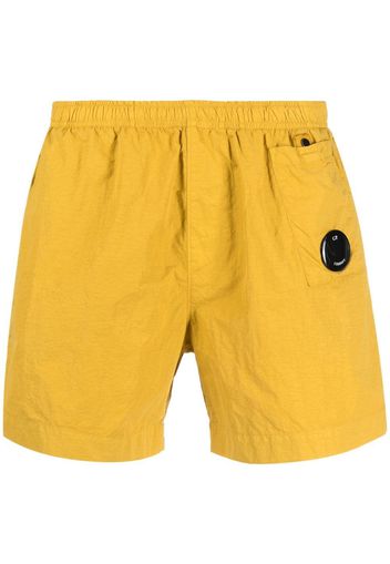 C.P. Company logo-plaque detail swim shorts - Giallo