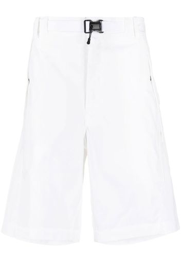 C.P. Company logo-print belted-waist shorts - Bianco