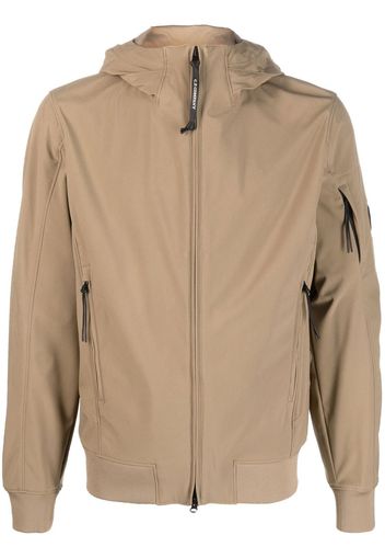 C.P. Company Lens-detail hooded jacket - Marrone