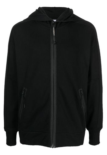 C.P. Company goggle-detail hood zipped hoodie - Nero