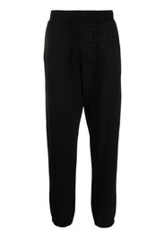 C.P. Company logo-patches cotton track pants - Nero