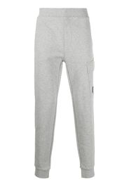 C.P. Company Pantaloni sportivi con applicazione logo - Grigio