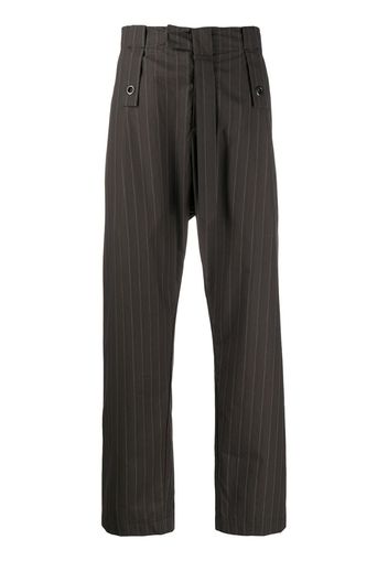 striped straight-leg trousers