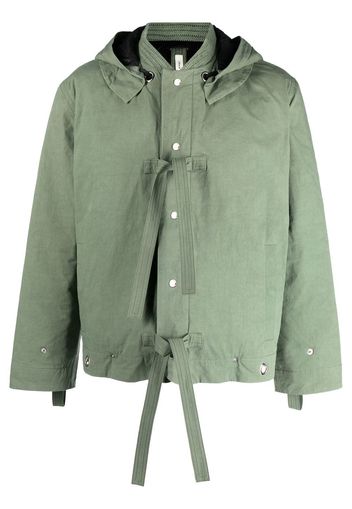 Craig Green tie-detail hooded jacket - Verde