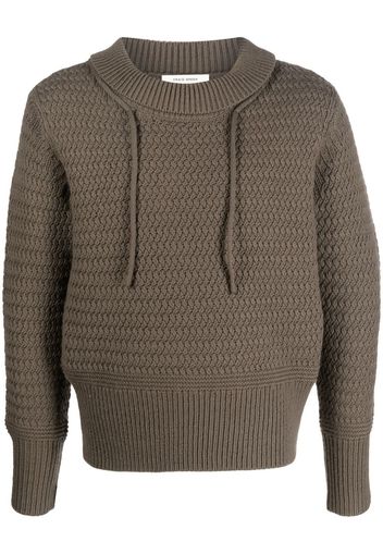 Craig Green drawstring-neck chunky-knit jumper - Marrone