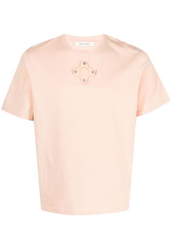 Craig Green eyelet-detail short-sleeve T-shirt - Toni neutri