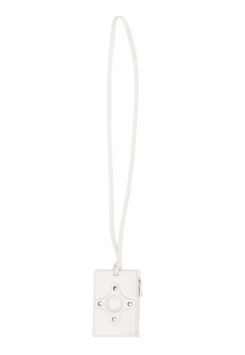 Craig Green leather lanyard card holder - Bianco