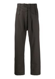 striped straight-leg trousers