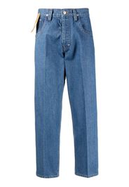 Craig Green logo-patch straight-leg jeans - Blu