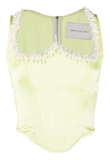 Cristina Savulescu Queen of Hearts corset top - Verde