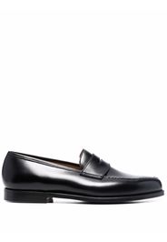 Crockett & Jones almond-toe leather loafers - Nero