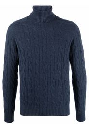 Cruciani cable-knit wool-cashmere jumper - Blu