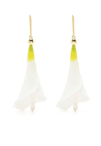 Cult Gaia flower-drop earrings - Bianco
