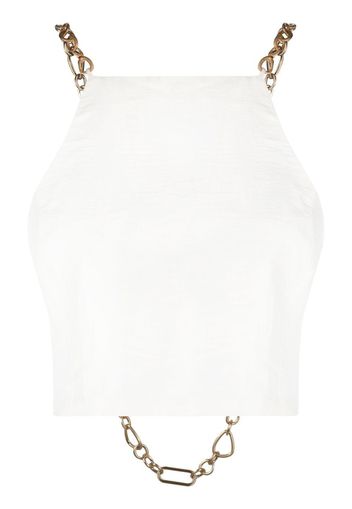 Cult Gaia Top Joey con catena - Bianco