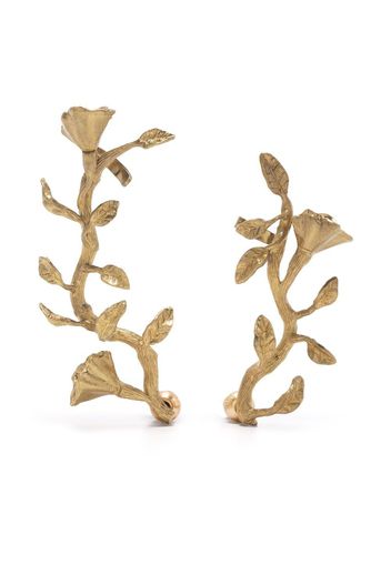 Cult Gaia floral brushed-effect earrings - Oro