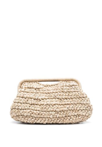 Cult Gaia Clutch Aroura grande - Toni neutri