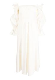 Cult Gaia cold-shoulder ruffle-sleeve dress - Toni neutri