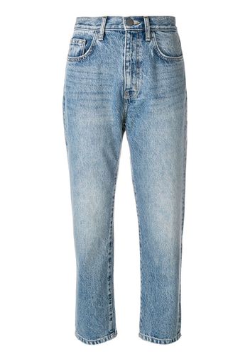 cropped straight-leg jeans