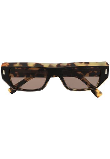 Cutler & Gross tortoiseshell rectangle-frame sunglasses - Marrone