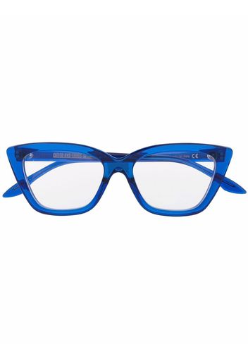 Cutler & Gross Occhiali squadrati trasparenti - Blu