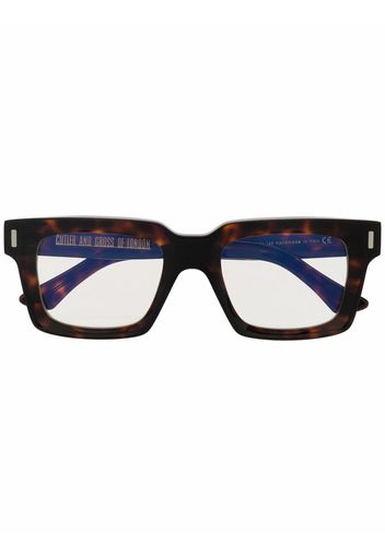 Cutler & Gross square frame tortoiseshell glasses - Marrone