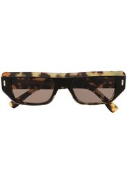 Cutler & Gross tortoiseshell rectangle-frame sunglasses - Marrone