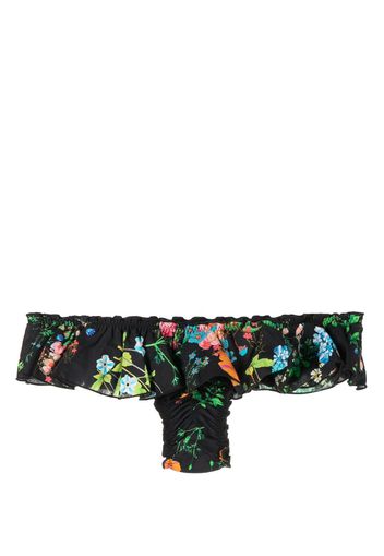 Cynthia Rowley Slip bikini a fiori - Nero