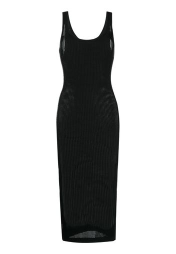 Cynthia Rowley Abito midi con scollo rotondo - Nero