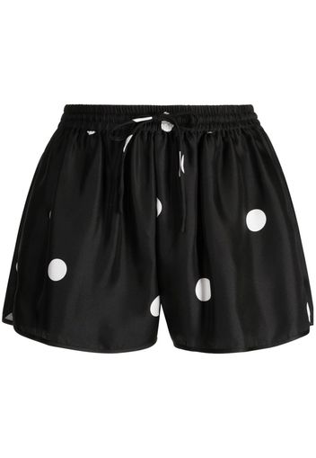 Cynthia Rowley Shorts a pois con coulisse - Nero