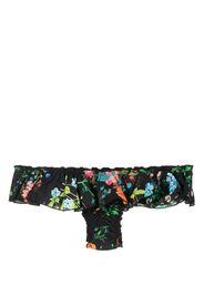 Cynthia Rowley Slip bikini a fiori - Nero