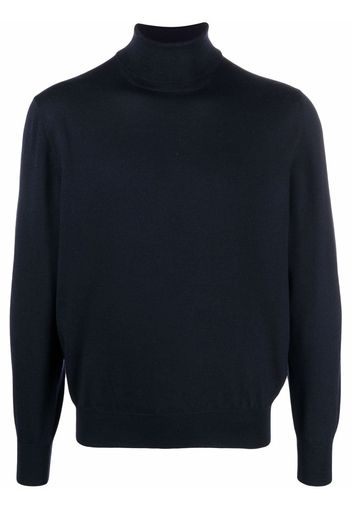 D4.0 roll neck knitted jumper - Blu