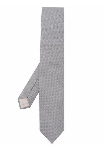 D4.0 textured silk tie - Grigio