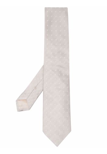 D4.0 embroidered silk tie - Toni neutri