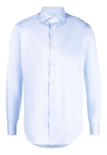 D4.0 long-sleeved cotton shirt - Blu