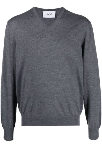 D4.0 virgin-wool V-neck jumper - Grigio