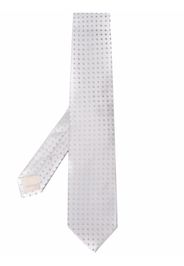 D4.0 embroidered-design silk tie - Grigio